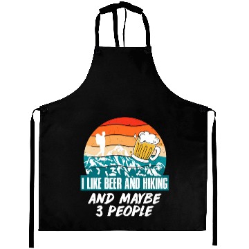 Discover I like Beer and Hiking Mountain lover Wanderlust Aprons