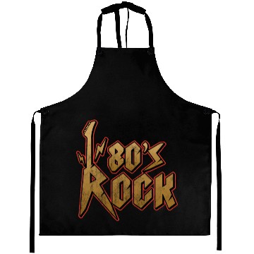 Discover 80s Rock Music Genre Eighties Vibe Retro Musician Aprons