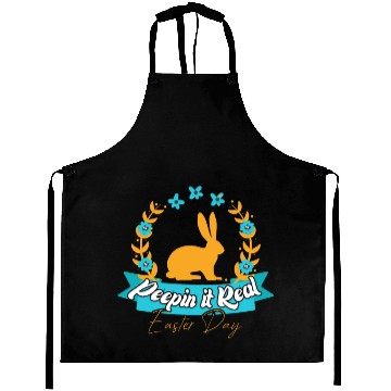 Discover Peepin It Happy Easter Bunny Egg For Funny Easter Aprons