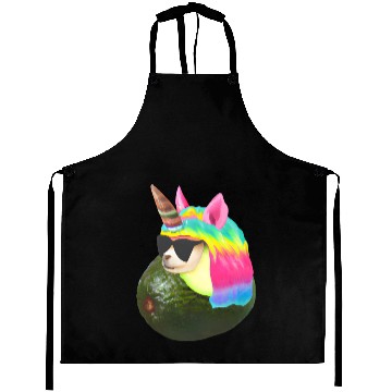Discover Happy unicorn avocado Aprons