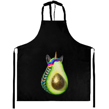Discover Happy unicorn avocado Aprons