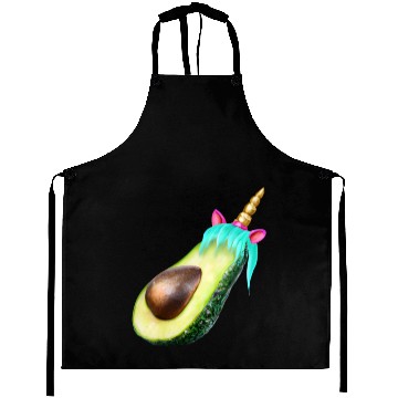 Discover Happy unicorn avocado Aprons