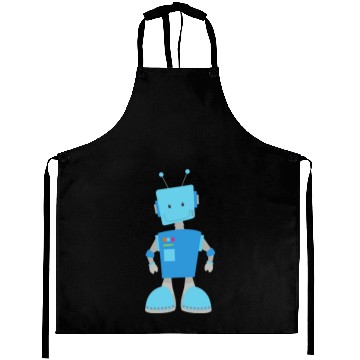 Discover Cute Robot Funny Robot Silly Robot Blue Robot Aprons