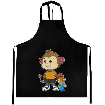 Discover Monkey As Skater With Skateboard Aprons