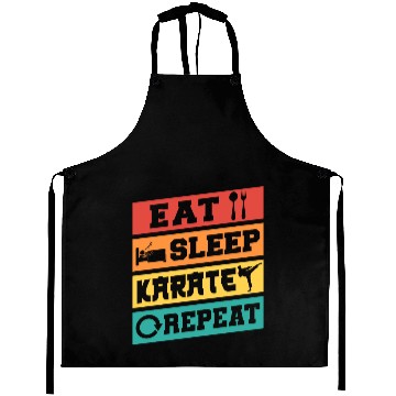 Discover Karate Belt Eat Sleep Karate Repeat Aprons