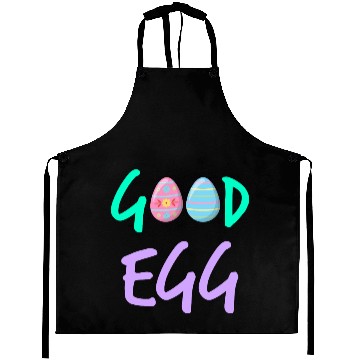 Discover Good Egg Green Purple Text Aprons
