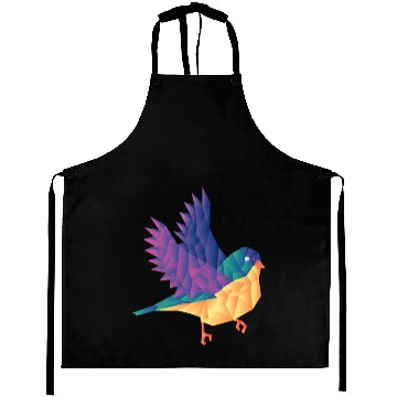 Discover Polygon Shape Multi Colored Bird Pattern Nature Aprons