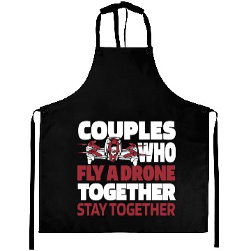 Discover Drone Pilot Couple Aprons