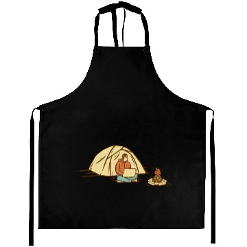 Discover Camping and Work green Aprons