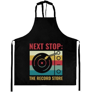 Discover Next Stop The Record Store Funny Vinyl Lover Retro Aprons