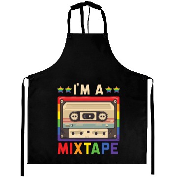 Discover I'm A Mixtape Rainbow Pride Month LGBTQ Gay Pride Aprons