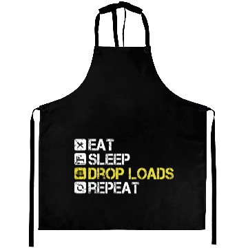 Discover Eat Sleep Drop Loads Repeat Truck Driver Aprons
