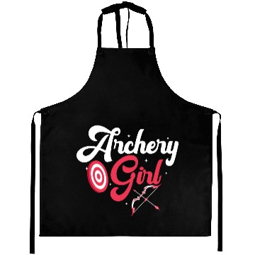 Discover Archery Girl Archer Target Bow & Arrows Aprons