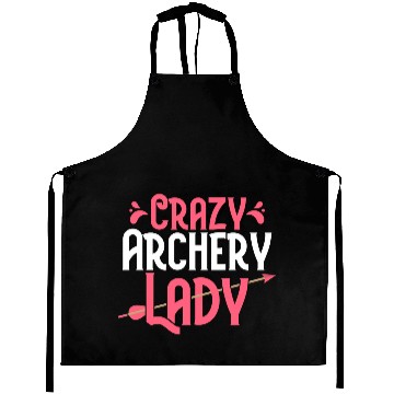 Discover Crazy Archery Lady Bow & Arrows Target Archer Aprons