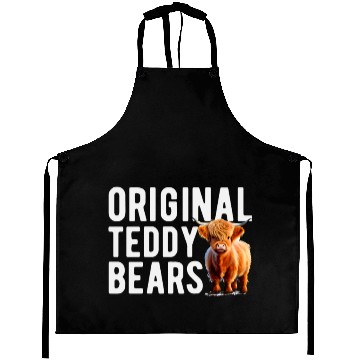 Discover Original Teddy Bears Highland Cow Scottish Cattle Aprons