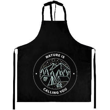 Discover Nature Is Calling You Camping Aprons