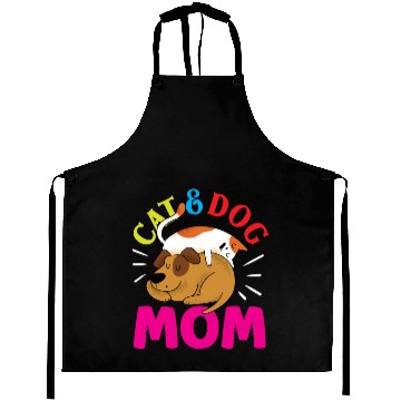 Discover Cat And Dog Mom Girl Cats Dogs Lover Aprons