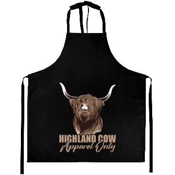 Discover Highland Cow Apparel Only Aprons
