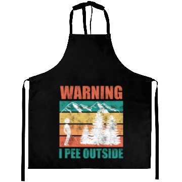 Discover Wanderlust funny I love peeing outside Aprons