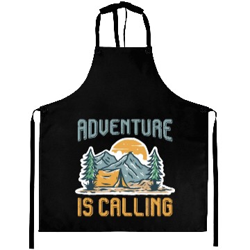 Discover Adventure is calling Mountain lover Hiking Aprons