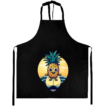 Discover Kawaii pineapple on at sunset Aprons