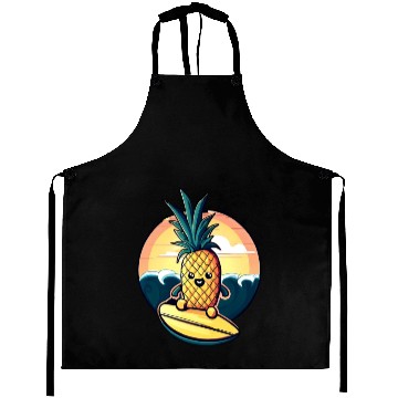 Discover Kawaii pineapple on at sunset Aprons