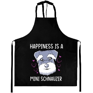 Discover Happiness Is A Miniature Schnauzer Aprons