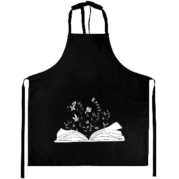 Discover flower book- aesthetic minimal design Aprons