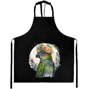 Discover Cute Conure Parrot Bird Flower Crown Pet Birds Aprons