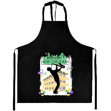 Discover Mardi Gras New Orleans Louisiana City Jazz Music Aprons