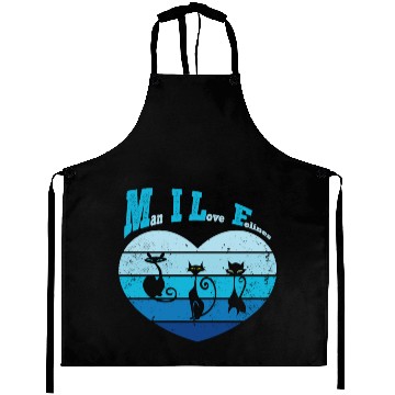 Discover Man I Love Felines Aprons