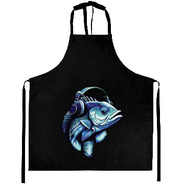 Discover fish with headphones Aprons
