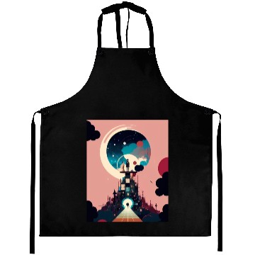 Discover Hooded Mystery Night Sky Spectacle Over Cityscape Aprons
