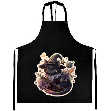 Discover witchy cat design Aprons