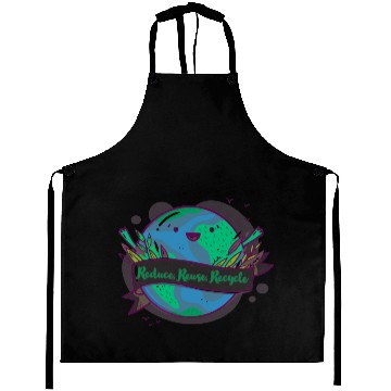 Discover Reduce, Reuse, Rescue Quote with earth Graphic Aprons