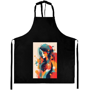 Discover Abstract Face Art - Embracing Imperfection Aprons