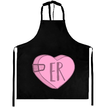 Discover Cute ER Nurse Candy Heart for Valentines Day Scrub Aprons