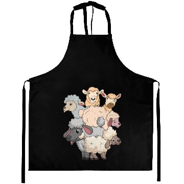 Discover Cute Lamb Farm Animal Lover Farmer Sheep Aprons