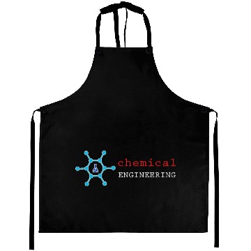 Discover chemical engineering text, chemistry logo Aprons
