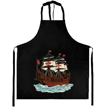 Discover Columbus Day 1492 Ship Aprons