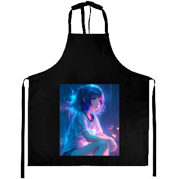 Discover Young cute anime girl Aprons