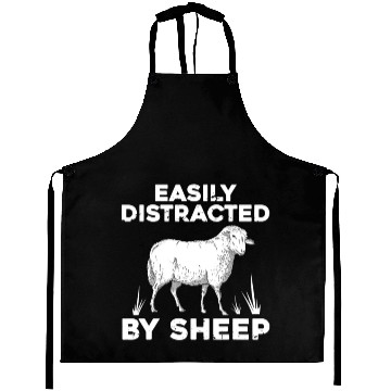 Discover Cute Sheep For Men Women Lamb Farm Animal Farmer Aprons