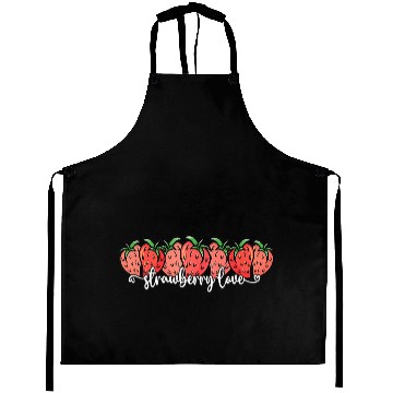 Discover Cute Strawberry Love Lovers Fruit Berry Farmer Aprons