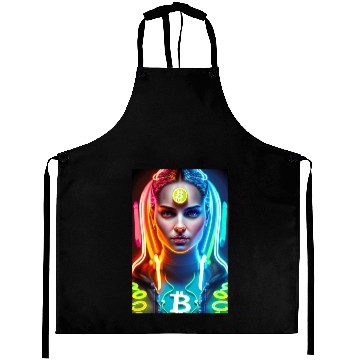 Discover Bitcoin Woman Aprons