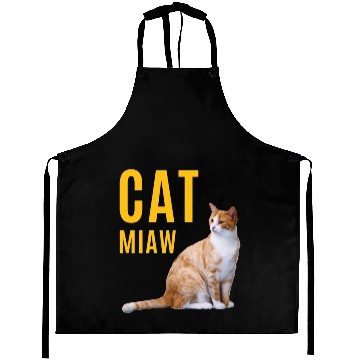 Discover Cute Cat Meow- Funny Cat lovers Aprons