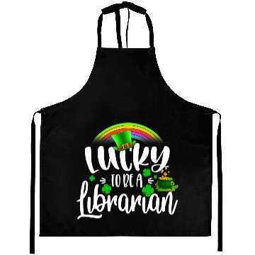 Discover Irish Lucky To Be A Librarian St Patricks Day Aprons