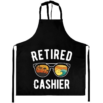 Discover Retired Cashier Beach Vacation Design Aprons
