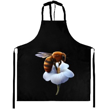 Discover bee on flower Aprons