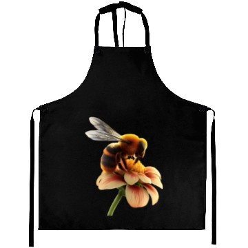 Discover bee on flower Aprons