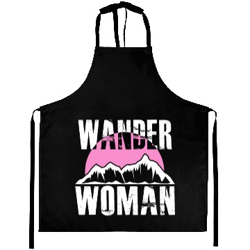 Discover Wanderwoman Mountaineering Hiking Women Aprons